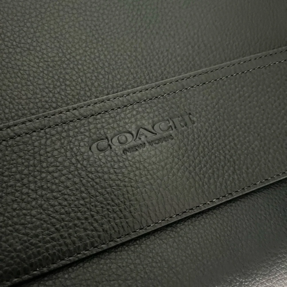 Coach Black Leather Men's Bag
